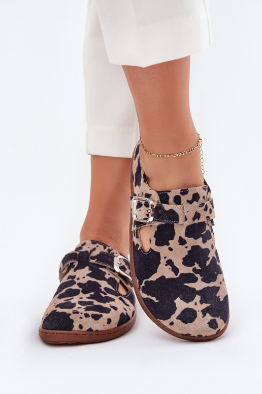 iš zomšos batai Barefoot Moteriškas su sagtimis Łaty Zazoo N1261 rudos-smėlio spalvos iš zomšos batai Barefoot Moteriškas su sagtimis Łaty Zazoo N1261 rudos-smėlio spalvos