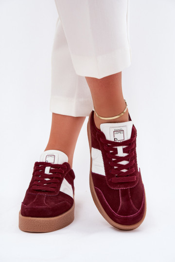 iš zomšos Sneakers modelio batai Moteriškas Daniel Lopez Just Dare SS2D4023 bordo spalvos 2