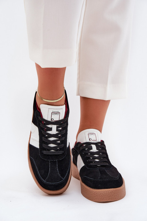 iš zomšos Sneakers modelio batai Moteriškas Daniel Lopez Just Dare SS2D4021 juodos spalvos iš zomšos Sneakers modelio batai Moteriškas Daniel Lopez Just Dare SS2D4021 juodos spalvos