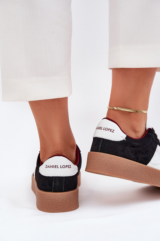 iš zomšos Sneakers modelio batai Moteriškas Daniel Lopez Just Dare SS2D4021 juodos spalvos iš zomšos Sneakers modelio batai Moteriškas Daniel Lopez Just Dare SS2D4021 juodos spalvos