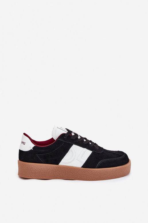 iš zomšos Sneakers modelio batai Moteriškas Daniel Lopez Just Dare SS2D4021 juodos spalvos iš zomšos Sneakers modelio batai Moteriškas Daniel Lopez Just Dare SS2D4021 juodos spalvos