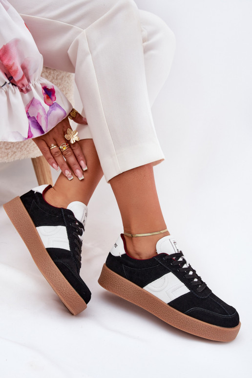 iš zomšos Sneakers modelio batai Moteriškas Daniel Lopez Just Dare SS2D4021 juodos spalvos iš zomšos Sneakers modelio batai Moteriškas Daniel Lopez Just Dare SS2D4021 juodos spalvos