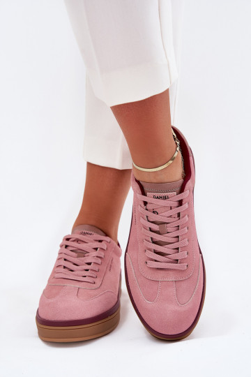 iš zomšos Moteriškas Sneakers modelio batai Daniel Lopez Just Dare SS2D4010 rožinės spalvos 2