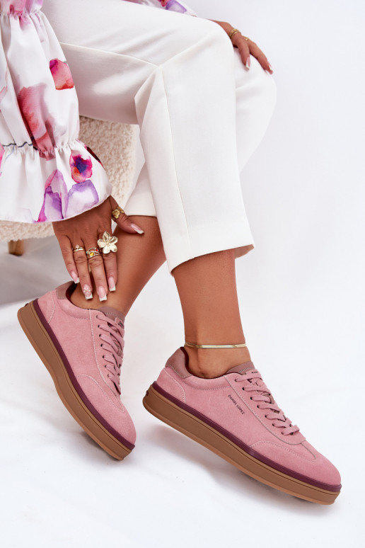 iš zomšos Moteriškas Sneakers modelio batai Daniel Lopez Just Dare SS2D4010 rožinės spalvos iš zomšos Moteriškas Sneakers modelio batai Daniel Lopez Just Dare SS2D4010 rožinės spalvos