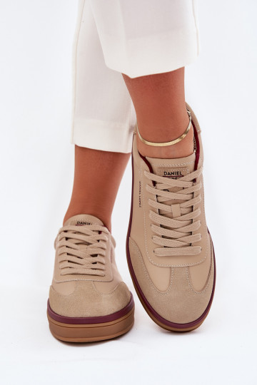Oda Moteriškas Sneakers modelio batai Daniel Lopez Just Dare SS2D4007 smėlio spalvos
