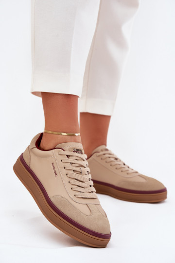 Oda Moteriškas Sneakers modelio batai Daniel Lopez Just Dare SS2D4007 smėlio spalvos 2