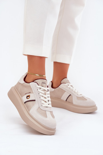 Oda Moteriškas Sneakers modelio batai su platforma Daniel Lopez Just Dare SS2D4003 smėlio spalvos 2