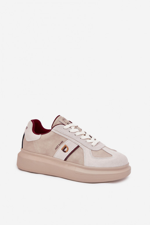 Oda Moteriškas Sneakers modelio batai su platforma Daniel Lopez Just Dare SS2D4003 smėlio spalvos