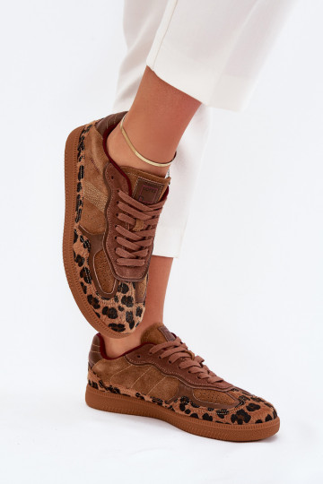 Sneakers modelio batai Moteriškas Daniel Lopez Just Dare SS2D4017 su leopardo kailio raštais