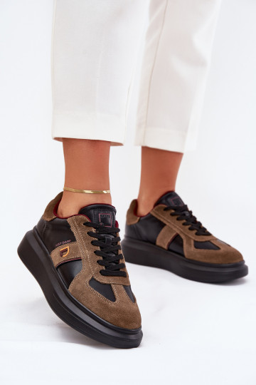 Oda Moteriškas Sneakers modelio batai su platforma Daniel Lopez Just Dare SS2D4001 juodos spalvos