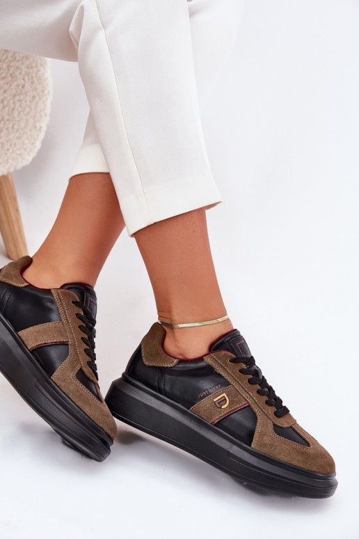 Oda Moteriškas Sneakers modelio batai su platforma Daniel Lopez Just Dare SS2D4001 juodos spalvos