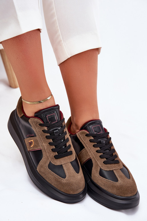 Oda Moteriškas Sneakers modelio batai su platforma Daniel Lopez Just Dare SS2D4001 juodos spalvos