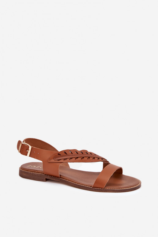 Moteriškos basutėssuĮjungtaturalnej Skóry su plačiais kulniukais Zazoo 3564 rudos spalvos Moteriškos basutėssuĮjungtaturalnej Skóry su plačiais kulniukais Zazoo 3564 rudos spalvos