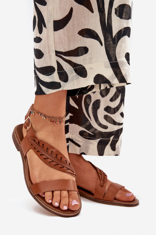 Moteriškos basutėssuĮjungtaturalnej Skóry su plačiais kulniukais Zazoo 3564 rudos spalvos Moteriškos basutėssuĮjungtaturalnej Skóry su plačiais kulniukais Zazoo 3564 rudos spalvos