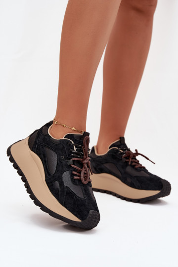 Oda Sneakers modelio batai su platforma Moteriškas Big Star SS274628 HI-POLY SYSTEM juodos spalvos 2