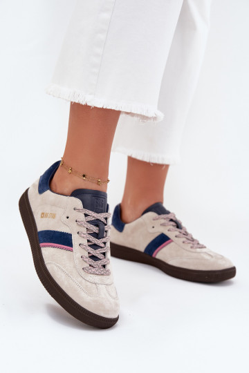 iš zomšos Žemas Sneakers modelio batai Moteriškas Big Star SS274679 HI-POLY SYSTEM pilkos spalvos 2