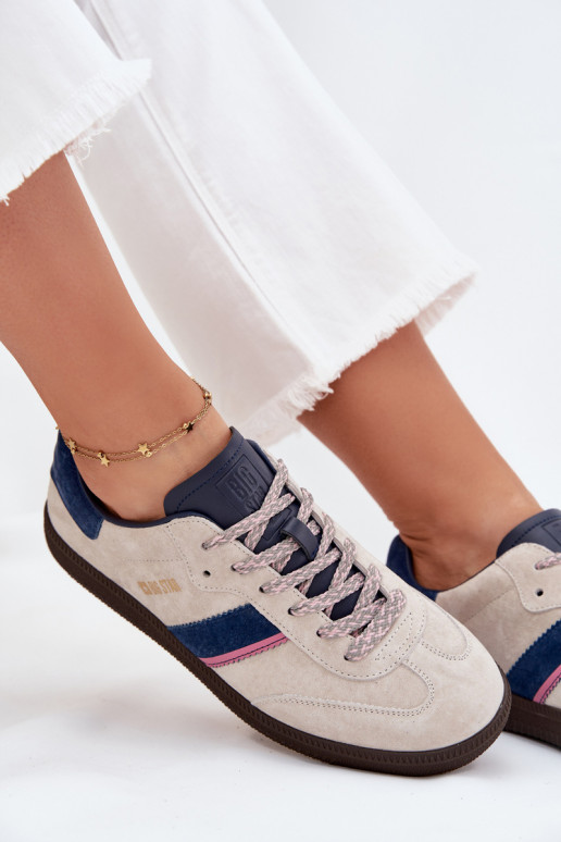 iš zomšos Žemas Sneakers modelio batai Moteriškas Big Star SS274679 HI-POLY SYSTEM pilkos spalvos iš zomšos Žemas Sneakers modelio batai Moteriškas Big Star SS274679 HI-POLY SYSTEM pilkos spalvos