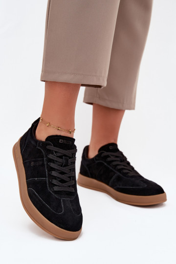 iš zomšos Sneakers modelio batai Moteriškas Big Star SS274673 HI-POLY SYSTEM juodos spalvos 2