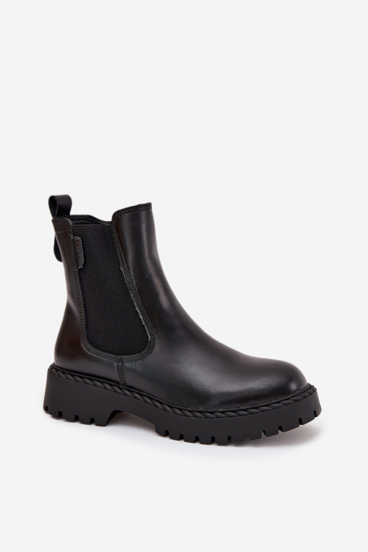 Oda stilingi aulinukai Moteriškas pašiltinti Į Pilį Big Star OO274109 juodos spalvos Oda stilingi aulinukai Moteriškas pašiltinti Į Pilį Big Star OO274109 juodos spalvos