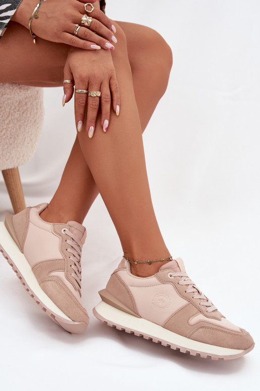 Oda Sneakers modelio batai Moteriškas Big Star OO274521 HI-POLY SYSTEM Nude Oda Sneakers modelio batai Moteriškas Big Star OO274521 HI-POLY SYSTEM Nude