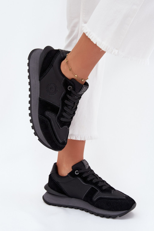 Oda Sneakers modelio batai Moteriškas Big Star OO274529 HI-POLY SYSTEM juodos spalvos Oda Sneakers modelio batai Moteriškas Big Star OO274529 HI-POLY SYSTEM juodos spalvos