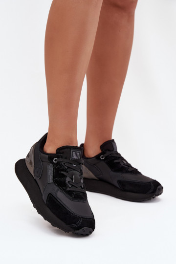 Oda Sneakers modelio batai Moteriškas Big Star OO274562 Hi-Poly System juodos spalvos