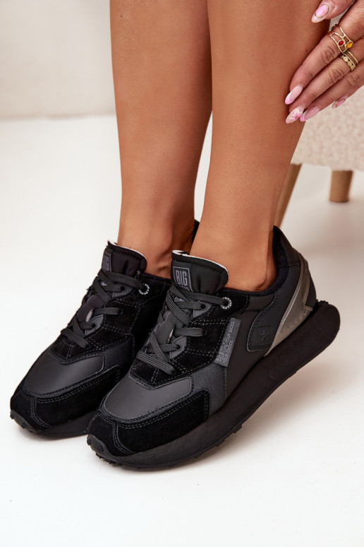 Oda Sneakers modelio batai Moteriškas Big Star OO274562 Hi-Poly System juodos spalvos Oda Sneakers modelio batai Moteriškas Big Star OO274562 Hi-Poly System juodos spalvos