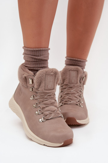 batai Moteriškas su kailiuku Big Star MM274487 pilkos spalvos 2