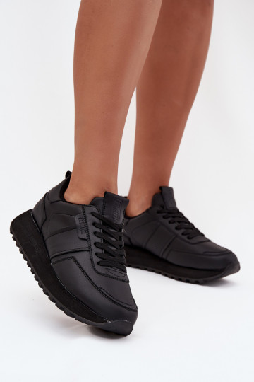 Oda Sneakers modelio batai Moteriškas su platforma Big Star OO274573 Hi-Poly System juodos spalvos