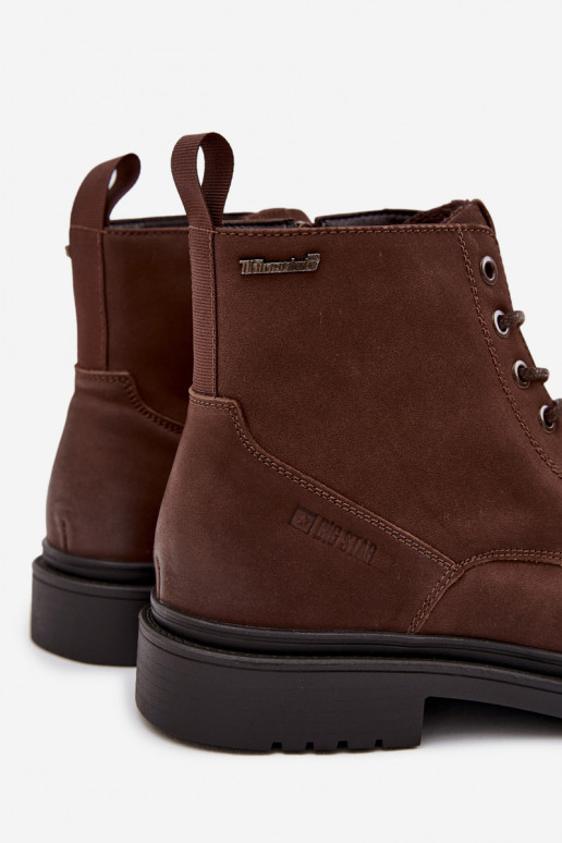 Oda pašiltinti Aulinukai Vyriški Į Pilį Big Star OO174149 CzekoladoĮe Oda pašiltinti Aulinukai Vyriški Į Pilį Big Star OO174149 CzekoladoĮe