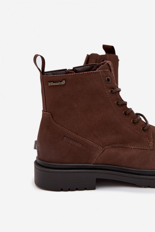 Oda pašiltinti Aulinukai Vyriški Į Pilį Big Star OO174149 CzekoladoĮe Oda pašiltinti Aulinukai Vyriški Į Pilį Big Star OO174149 CzekoladoĮe