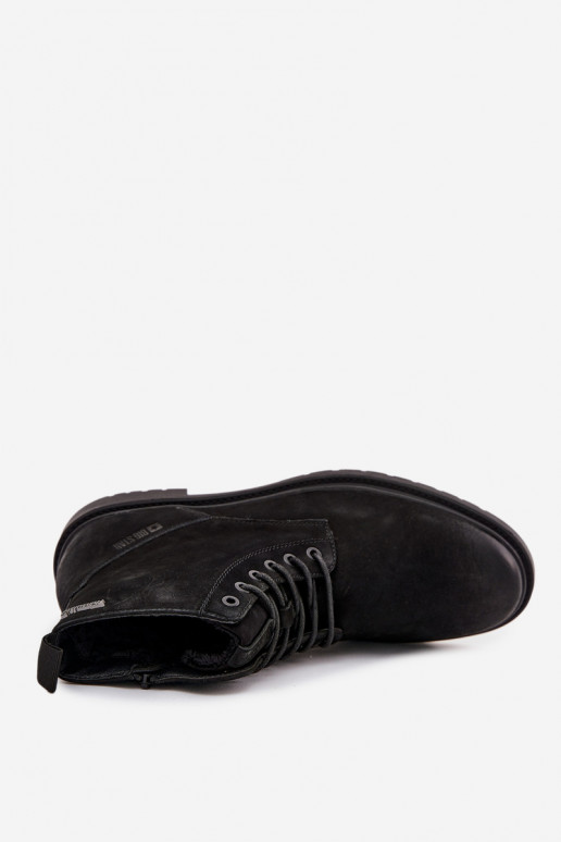 Oda pašiltinti Aulinukai Vyriški Į Pilį Big Star OO174148 juodos spalvos Oda pašiltinti Aulinukai Vyriški Į Pilį Big Star OO174148 juodos spalvos