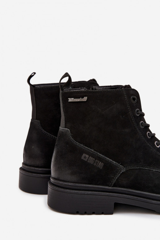 Oda pašiltinti Aulinukai Vyriški Į Pilį Big Star OO174148 juodos spalvos Oda pašiltinti Aulinukai Vyriški Į Pilį Big Star OO174148 juodos spalvos