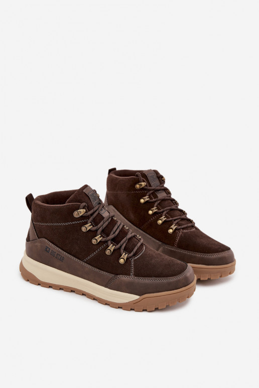 iš zomšos žygio batai Vyriški Big Star SS174263 rudos spalvos iš zomšos žygio batai Vyriški Big Star SS174263 rudos spalvos