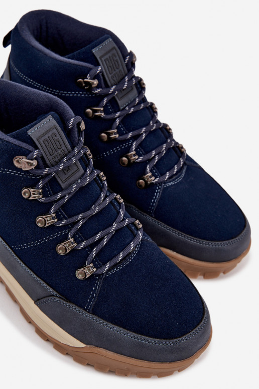 iš zomšos žygio batai Vyriški Big Star SS174264 tamsiai mėlynos spalvos