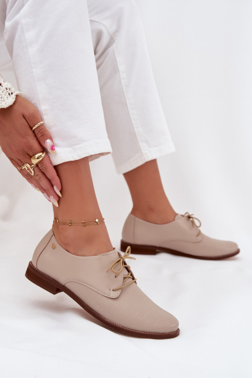 Oda batai Moteriškas Elegantiško stiliaus su raišteliais Zazoo 4238 smėlio spalvos