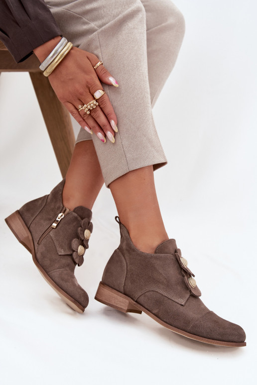 iš zomšos batai Moteriškas Su puošniaisi su gėlių motyvaiskami Zazoo 3080 smėlio spalvos iš zomšos batai Moteriškas Su puošniaisi su gėlių motyvaiskami Zazoo 3080 smėlio spalvos