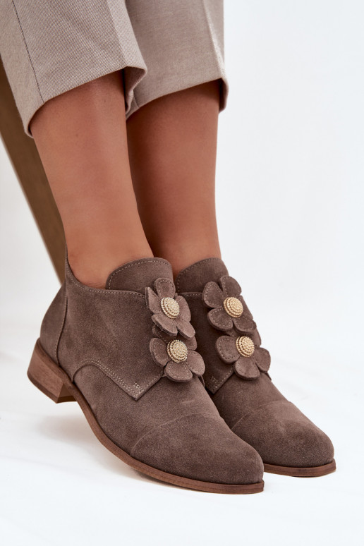 iš zomšos batai Moteriškas Su puošniaisi su gėlių motyvaiskami Zazoo 3080 smėlio spalvos iš zomšos batai Moteriškas Su puošniaisi su gėlių motyvaiskami Zazoo 3080 smėlio spalvos