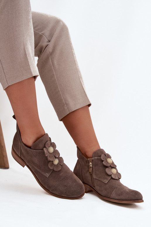 iš zomšos batai Moteriškas Su puošniaisi su gėlių motyvaiskami Zazoo 3080 smėlio spalvos iš zomšos batai Moteriškas Su puošniaisi su gėlių motyvaiskami Zazoo 3080 smėlio spalvos