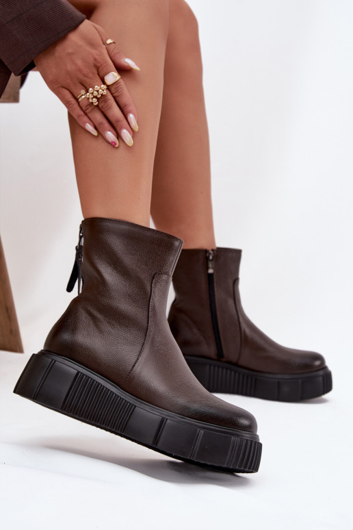 Zazoo 60369 Moteriški aulinukai su platforma CzekoladoĮe Zazoo 60369 Moteriški aulinukai su platforma CzekoladoĮe