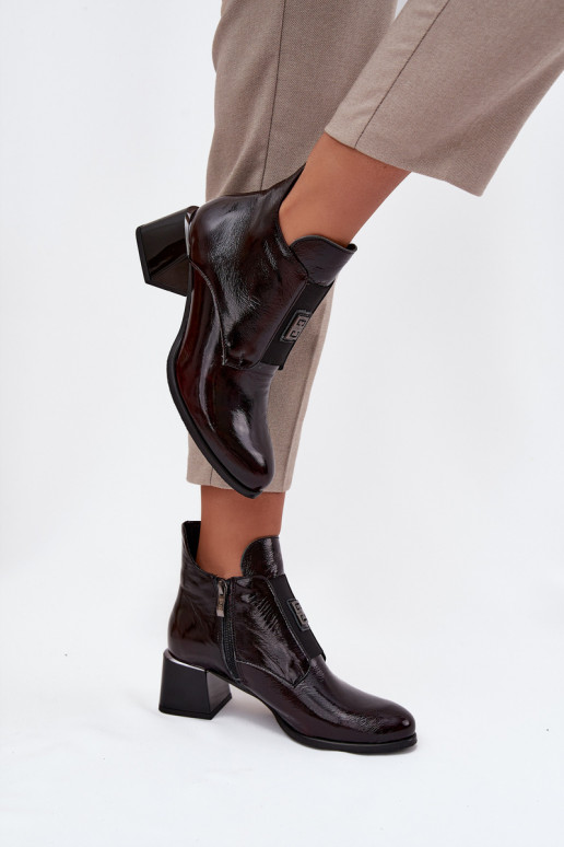 Oda su lako efektu Aulinukai Klocke Su puošniais Detalem pašiltinti Zazoo 60560 bordo spalvos