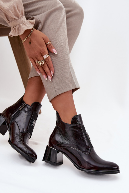 Oda su lako efektu Aulinukai Klocke Su puošniais Detalem pašiltinti Zazoo 60560 bordo spalvos