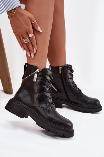 Oda Darbiniai kulkšnies batai Moteriškas pašiltinti Big Star SS274452 juodos spalvos