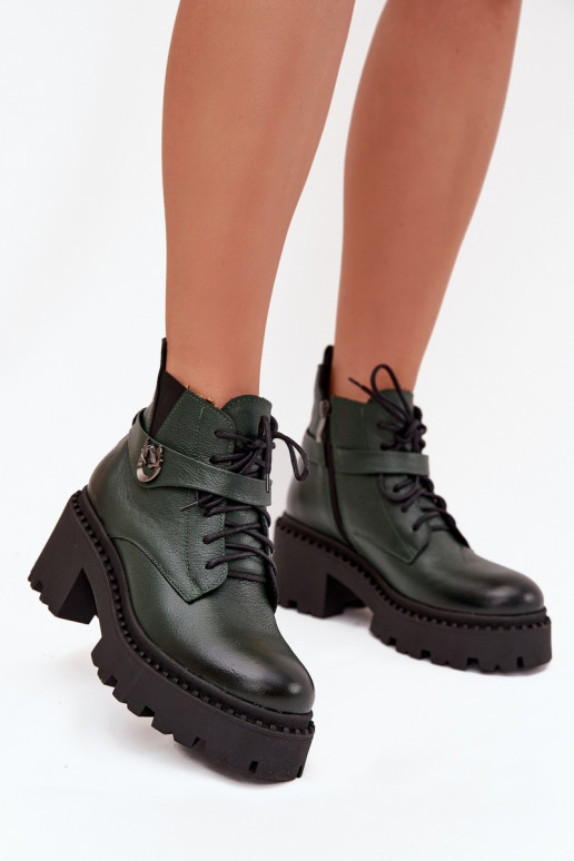 Oda Moteriški aulinukai Klocke su dekoruotais kulnais pašiltinti Zazoo 60557 chaki spalvos Oda Moteriški aulinukai Klocke su dekoruotais kulnais pašiltinti Zazoo 60557 chaki spalvos