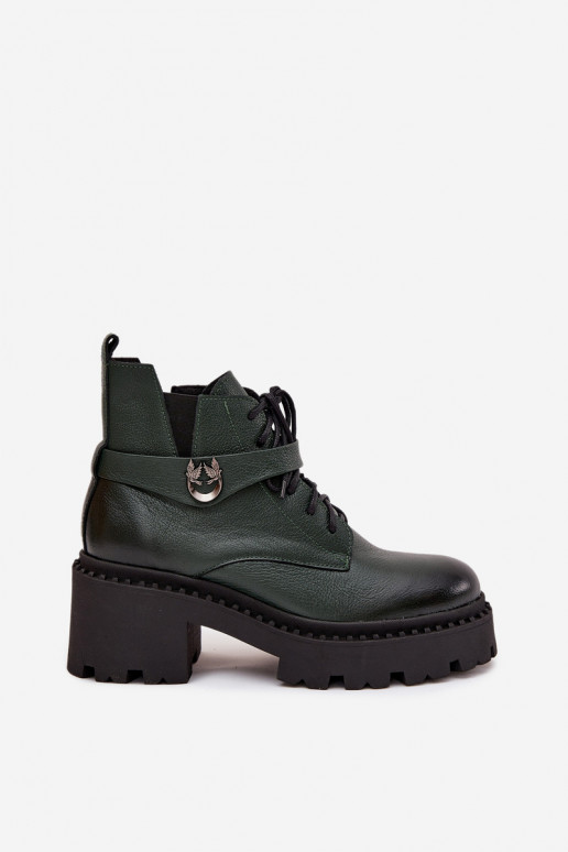 Oda Moteriški aulinukai Klocke su dekoruotais kulnais pašiltinti Zazoo 60557 chaki spalvos Oda Moteriški aulinukai Klocke su dekoruotais kulnais pašiltinti Zazoo 60557 chaki spalvos