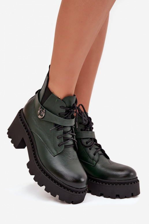 Oda Moteriški aulinukai Klocke su dekoruotais kulnais pašiltinti Zazoo 60557 chaki spalvos Oda Moteriški aulinukai Klocke su dekoruotais kulnais pašiltinti Zazoo 60557 chaki spalvos