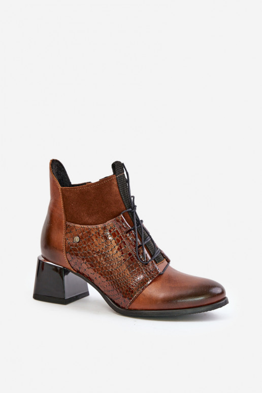 Zazoo 60503 Oda Aulinukai su kulniukais pašiltinti rudos spalvos Zazoo 60503 Oda Aulinukai su kulniukais pašiltinti rudos spalvos