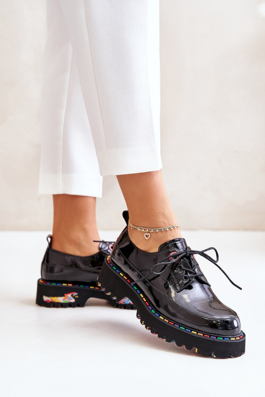 su lako efektu batai Moteriškas su raišteliais Artiker 55C0497 juodos spalvos su lako efektu batai Moteriškas su raišteliais Artiker 55C0497 juodos spalvos