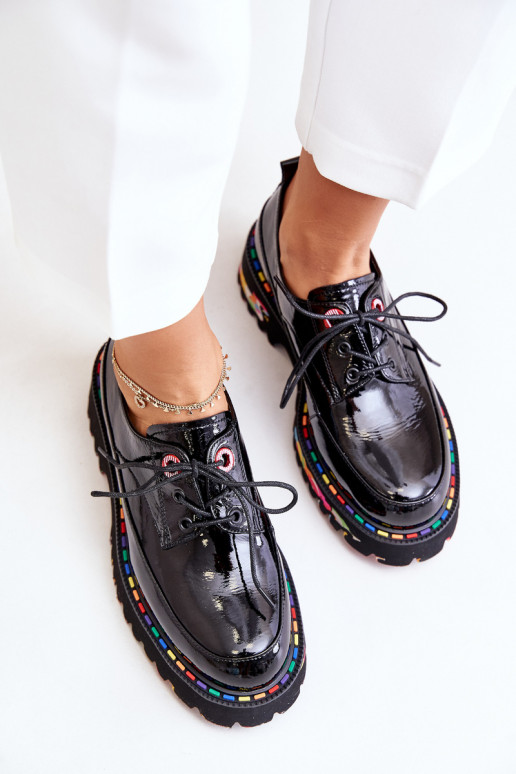 su lako efektu batai Moteriškas su raišteliais Artiker 55C0497 juodos spalvos su lako efektu batai Moteriškas su raišteliais Artiker 55C0497 juodos spalvos