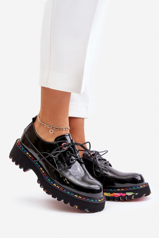 su lako efektu batai Moteriškas su raišteliais Artiker 55C0497 juodos spalvos su lako efektu batai Moteriškas su raišteliais Artiker 55C0497 juodos spalvos